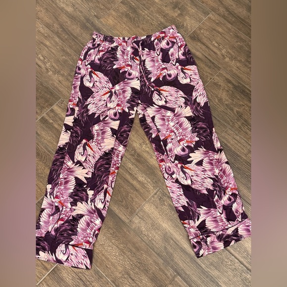 Soma Purple Flamingo Print Pajama Top - Picture 7 of 7